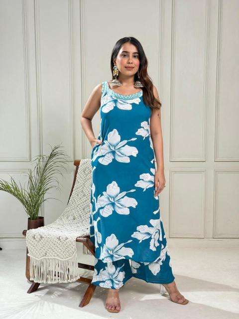 Karma rayon aline coord set indian latest kurti design
