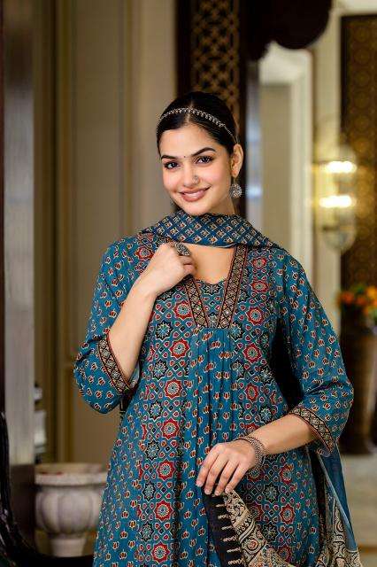Karma v neck indian kurti for girls