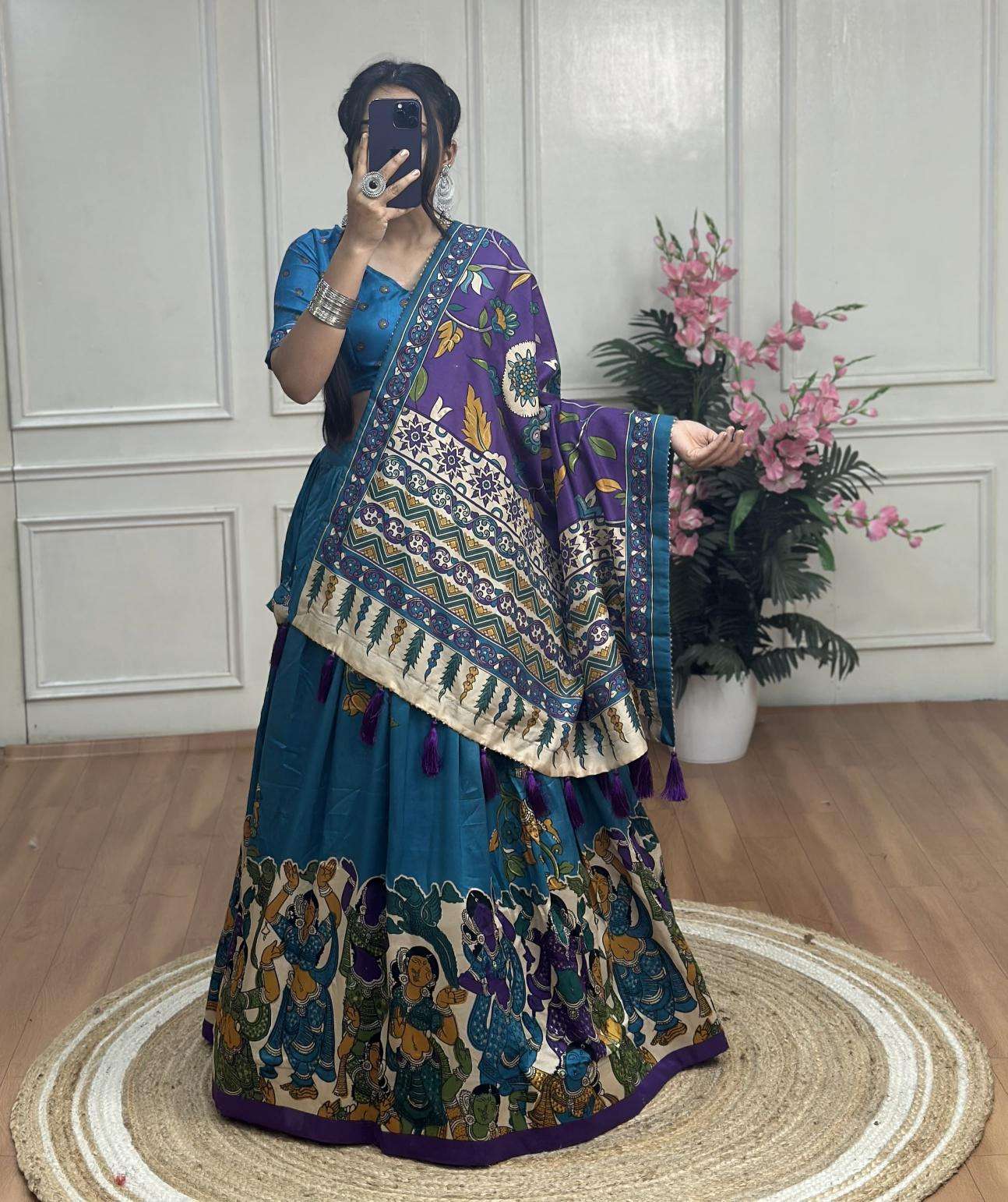 KASMINA Tussar Silk Bollywood style lehenga choli wholesale