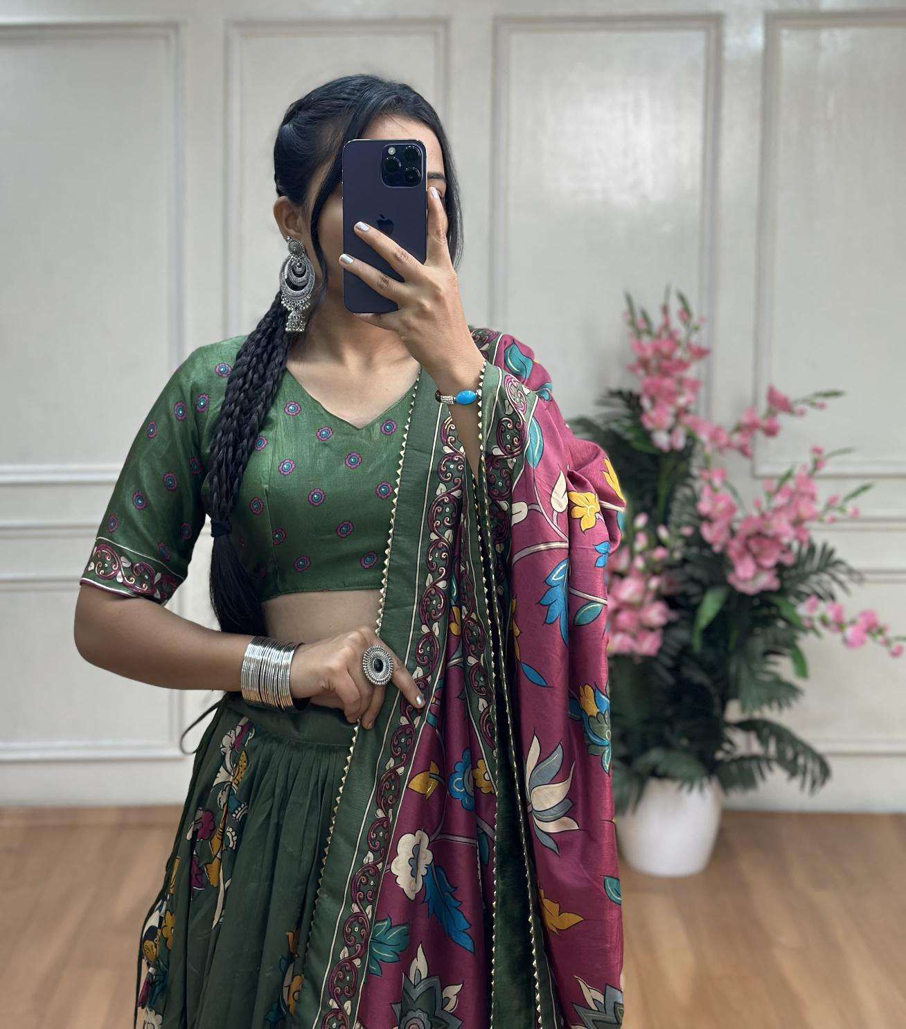 KASMINA Tussar Silk Bollywood style lehenga choli wholesale