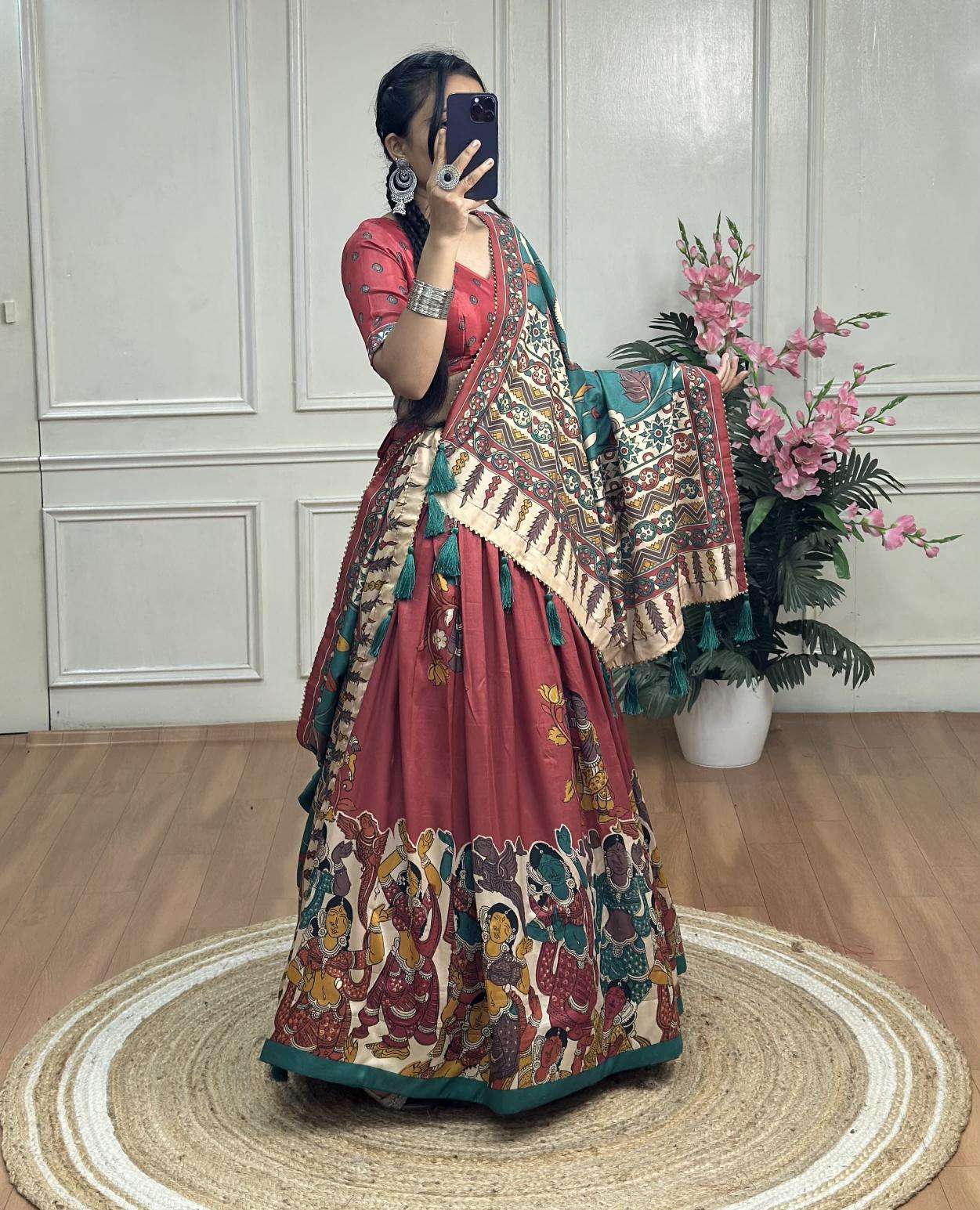 KASMINA Tussar Silk Bollywood style lehenga choli wholesale
