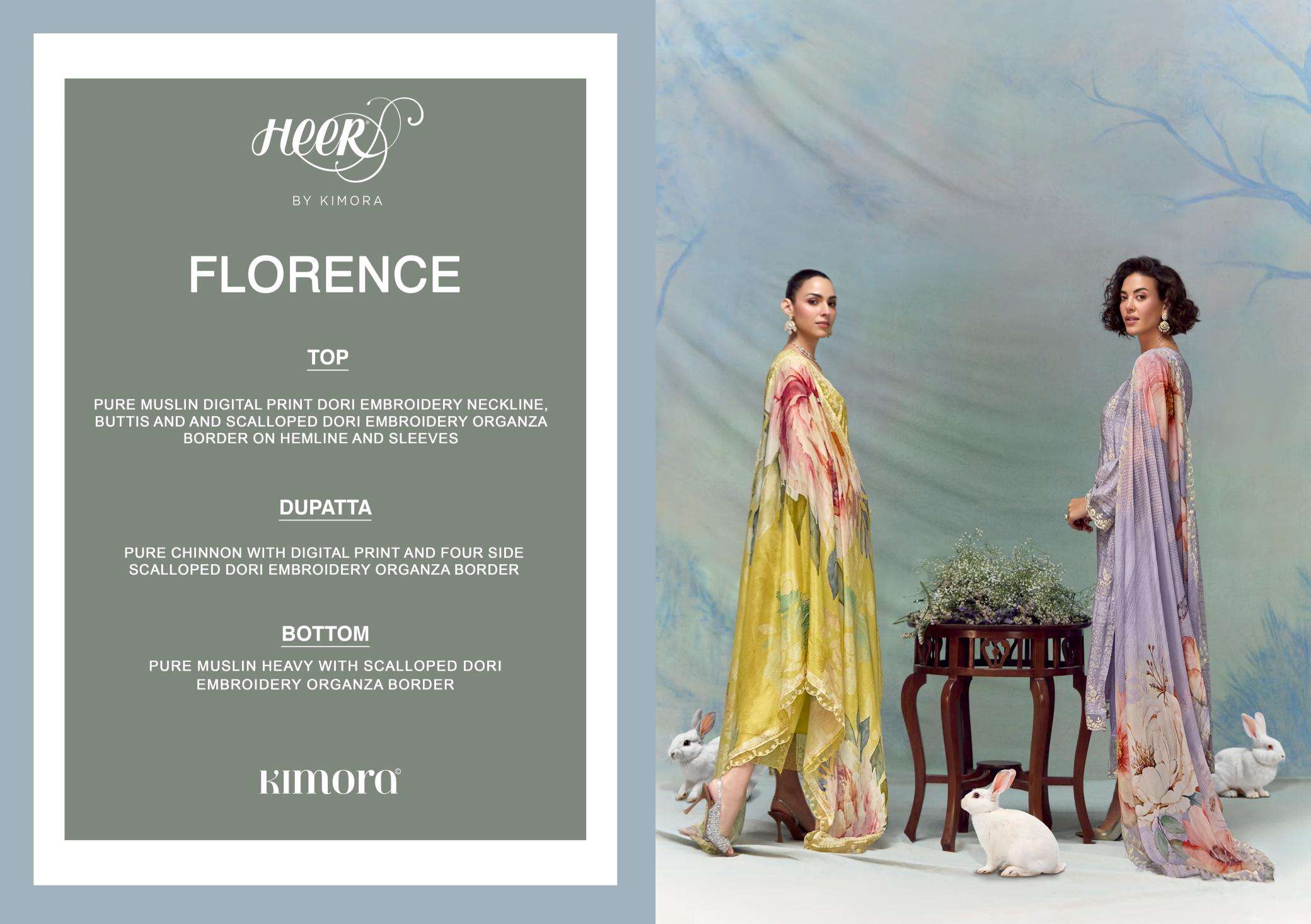 Kimora heer florance - 213 Designer dress materials Surat