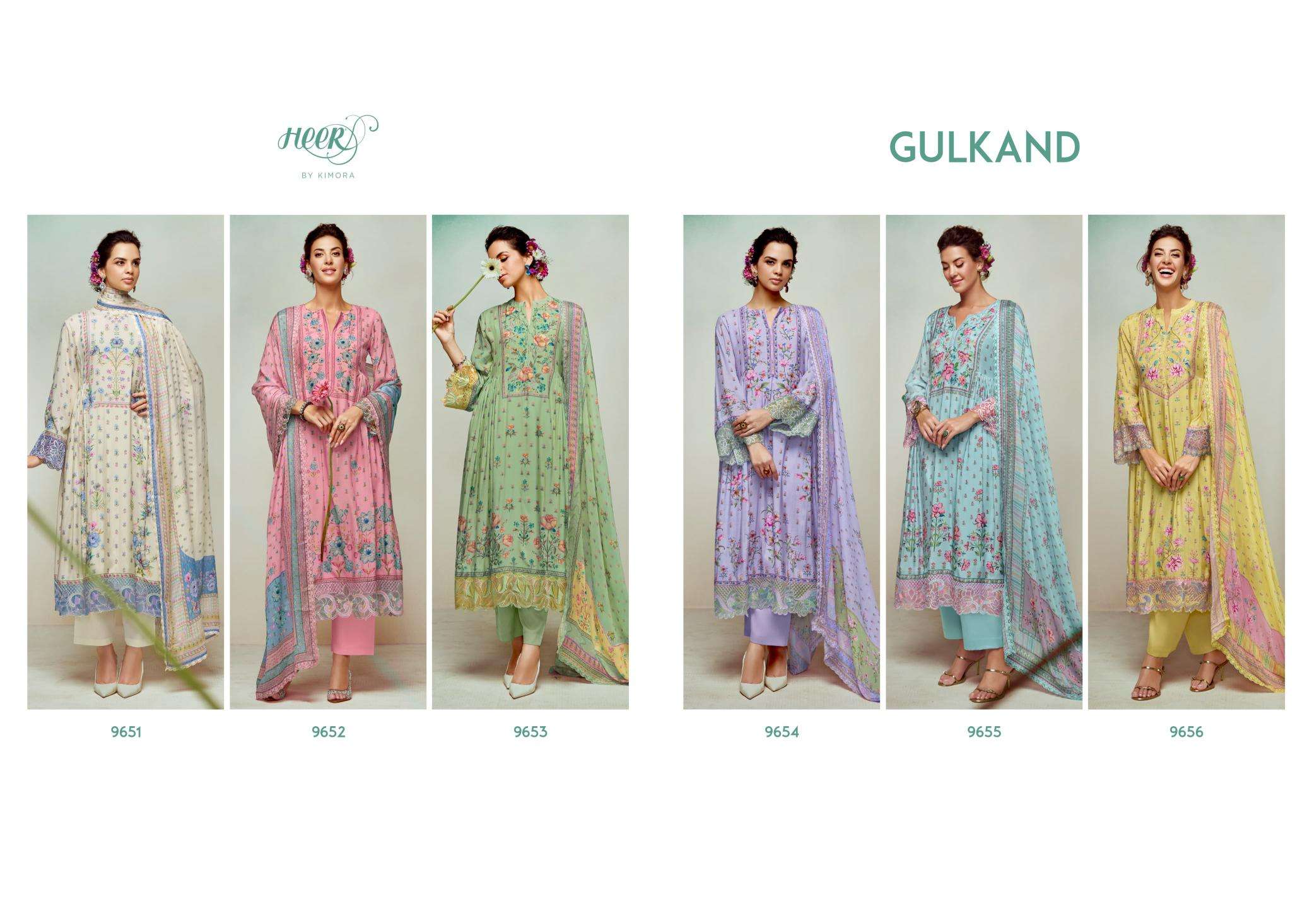 Kimora heer gulkand vol 209 Wholesale dress materials in Bhavnagar