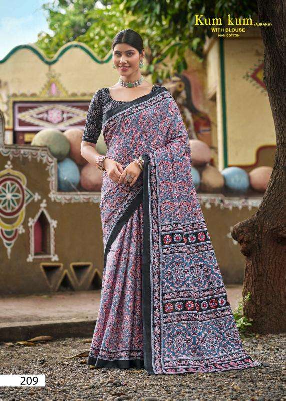 Lakhani kum kum ajrakh vol-02 Saree manufacturers in Mumbai