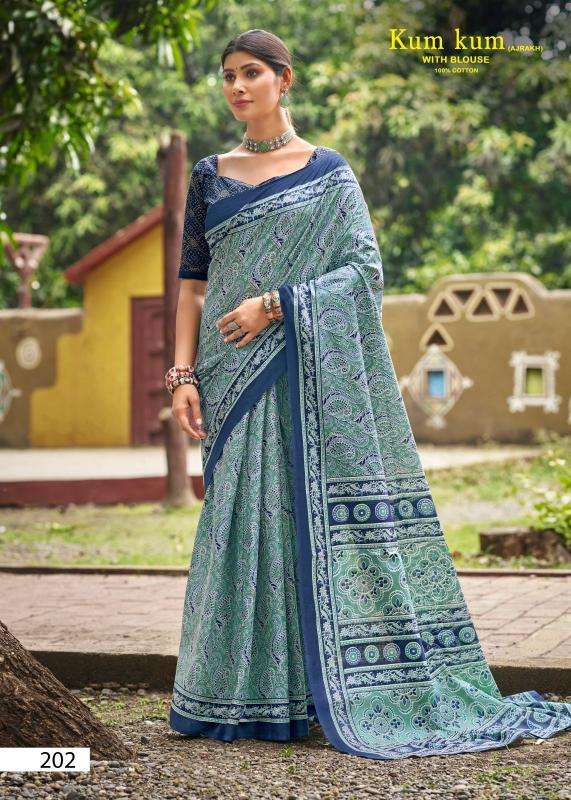 Lakhani kum kum ajrakh vol-02 Saree manufacturers in Mumbai
