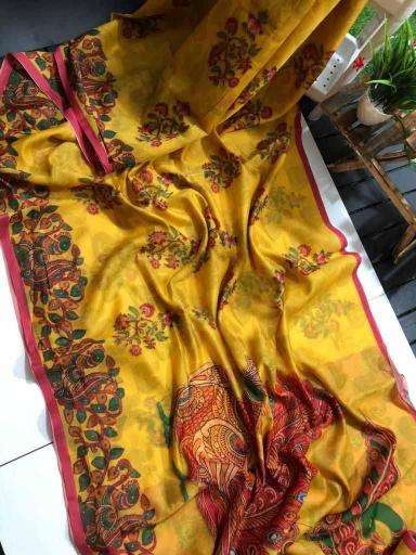 Linen digital print Saree manufacturer in Kolkata