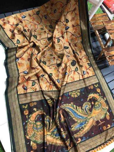 Linen digital print Saree manufacturer in Kolkata