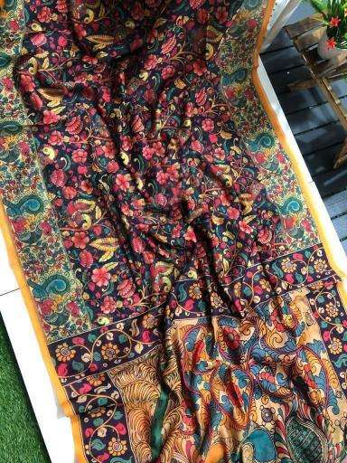 Linen digital print Saree manufacturer in Kolkata