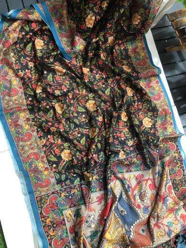 Linen digital print Saree manufacturer in Kolkata