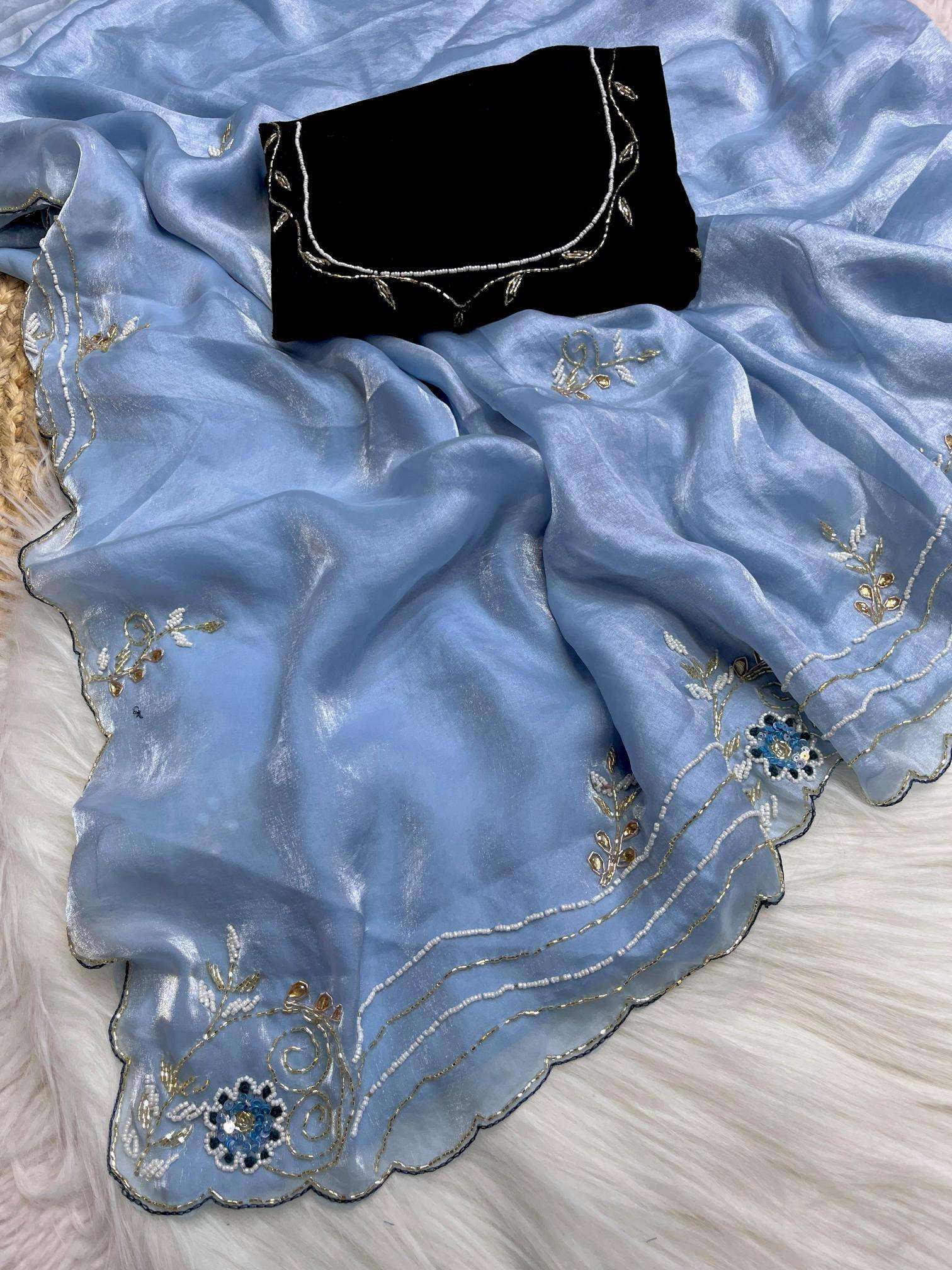 Mahaveer silks beautiful soft fendi satin Saree manufacturers in Delhi