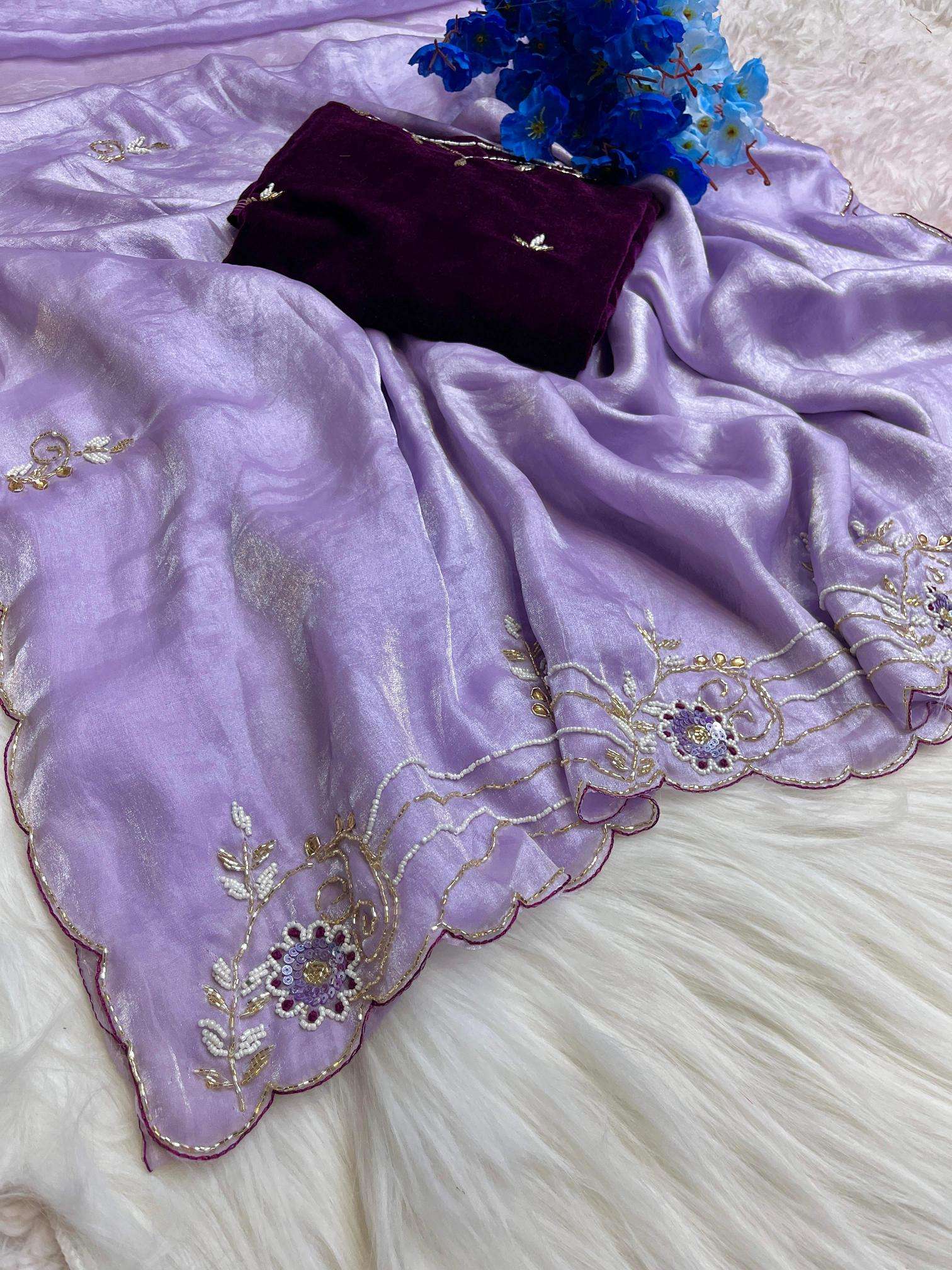 Mahaveer silks beautiful soft fendi satin Saree manufacturers in Delhi