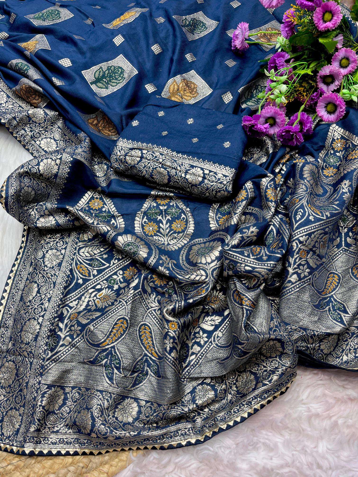 Mahaveer silks luxurious dola silk Saree wholesale online shopping in India
