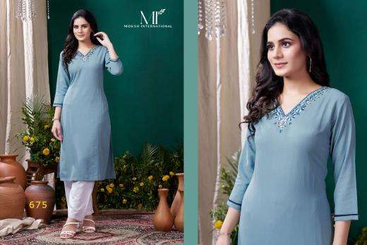 Moksh international giva vol 2 indian chiffon kurtis