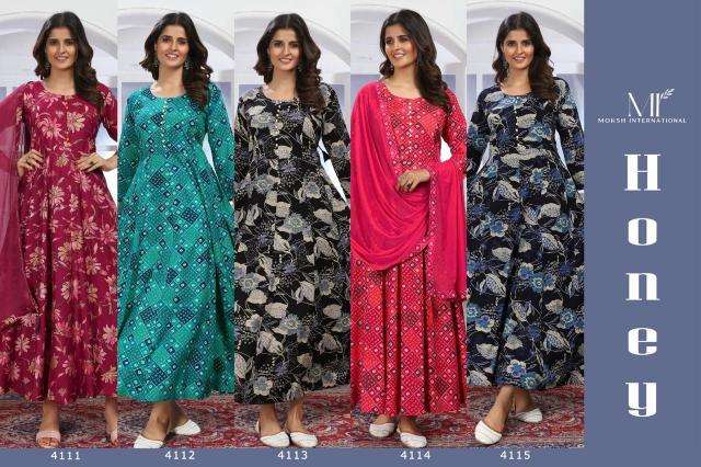 Moksh international honey vol 1 indian chikankari kurtis