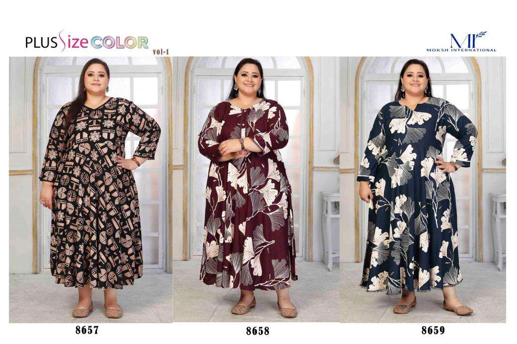 Moksh international plus size color vol- 1 Ladies kurti wholesale market in Mumbai