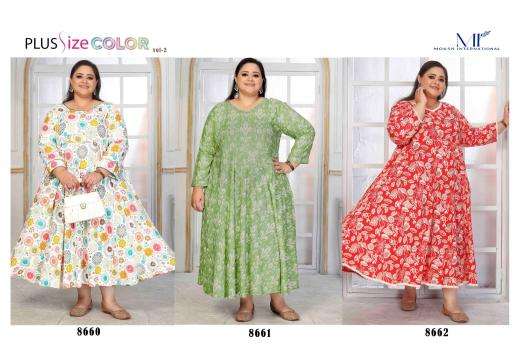 Moksh international plus size color vol 2 Kurtis wholesalers in Gujarat