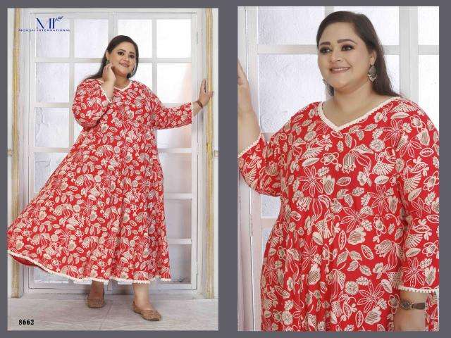 Moksh international plus size color vol 2 Kurtis wholesalers in Gujarat