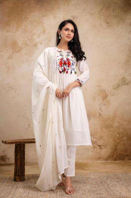 New mulmul cotton embroidered Kurti wholesale suppliers in Kolkata