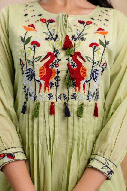 New mulmul cotton embroidered Kurti wholesale suppliers in Kolkata