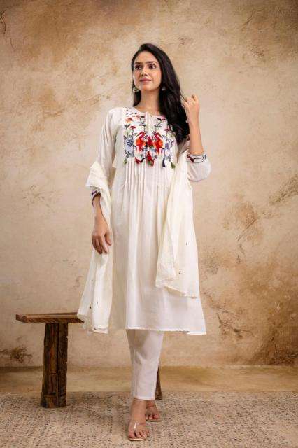 New mulmul cotton embroidered Kurti wholesale suppliers in Kolkata