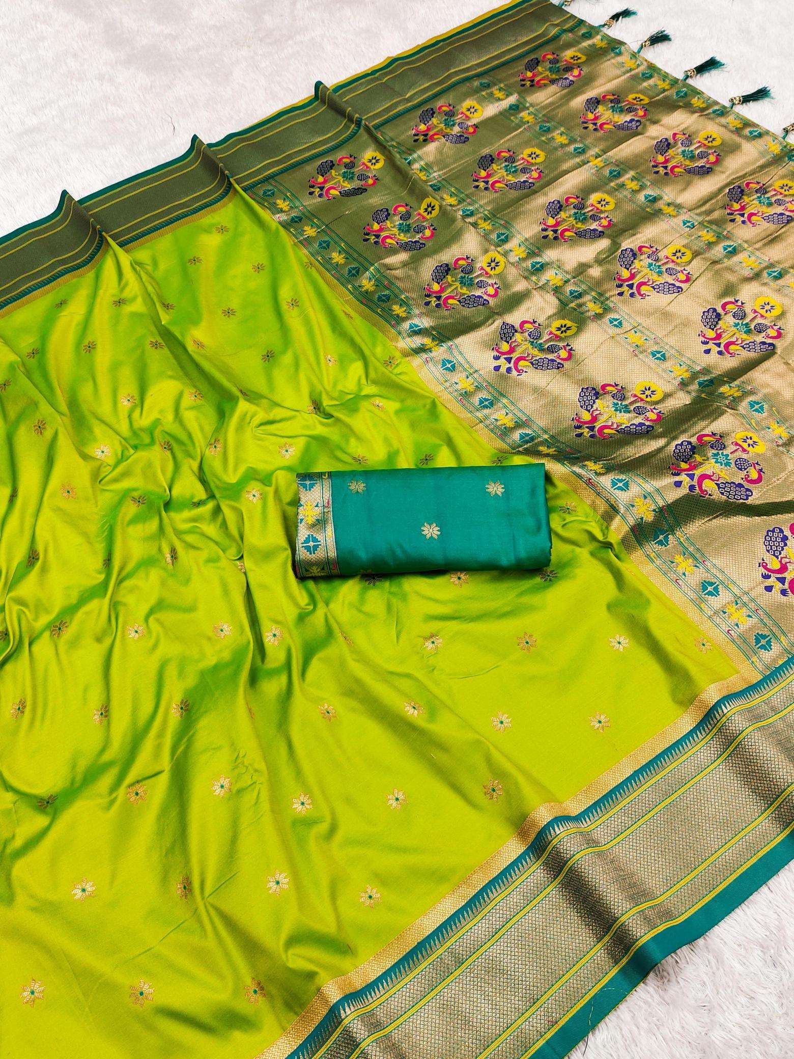 Paithani soft silk meenakari Silk Sarees Wholesale in Banglor