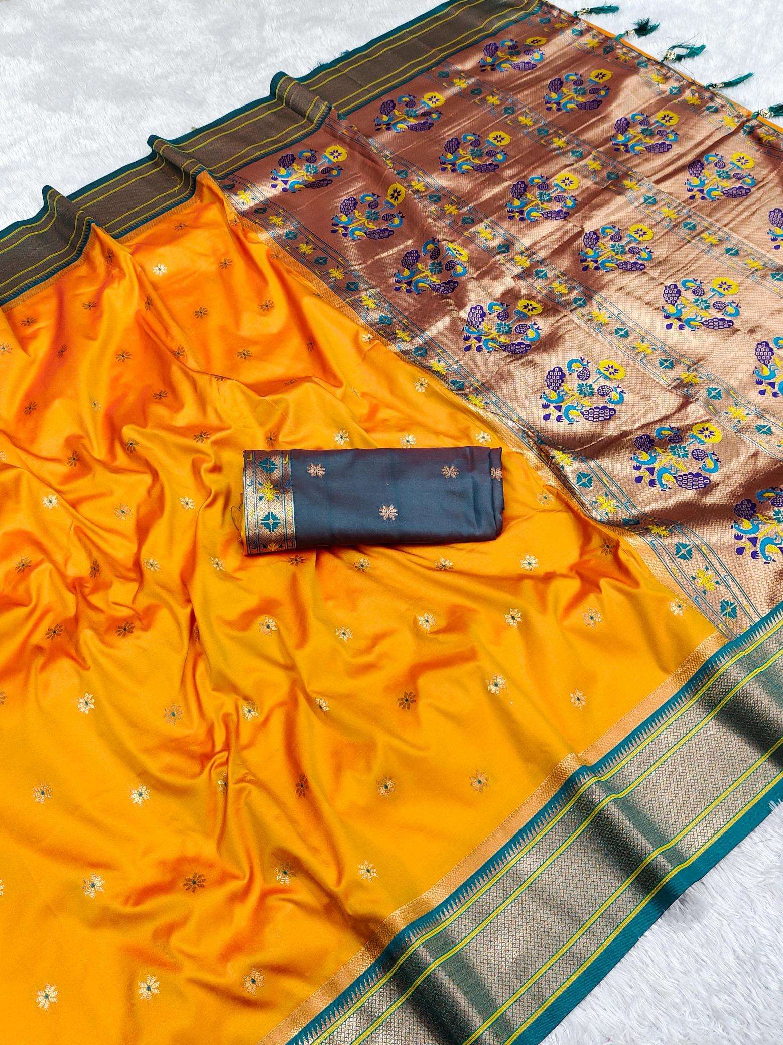 Paithani soft silk meenakari Silk Sarees Wholesale in Banglor