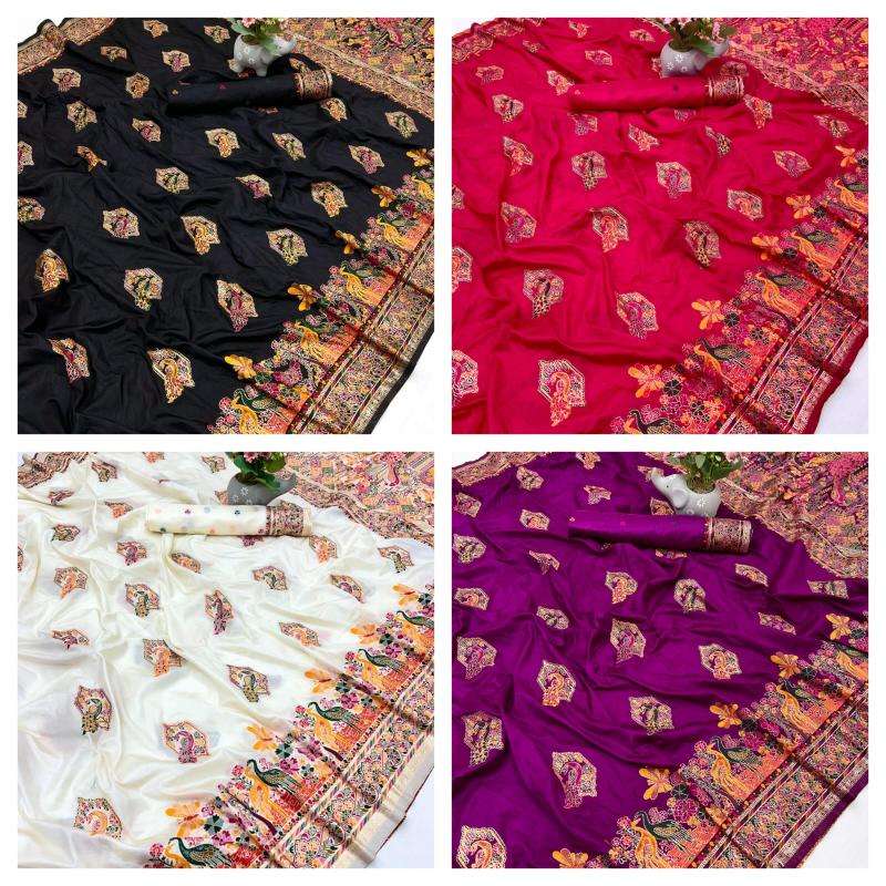 Pashmina silk kashmiri meenakari zari Bulk saree supplier in Delhi