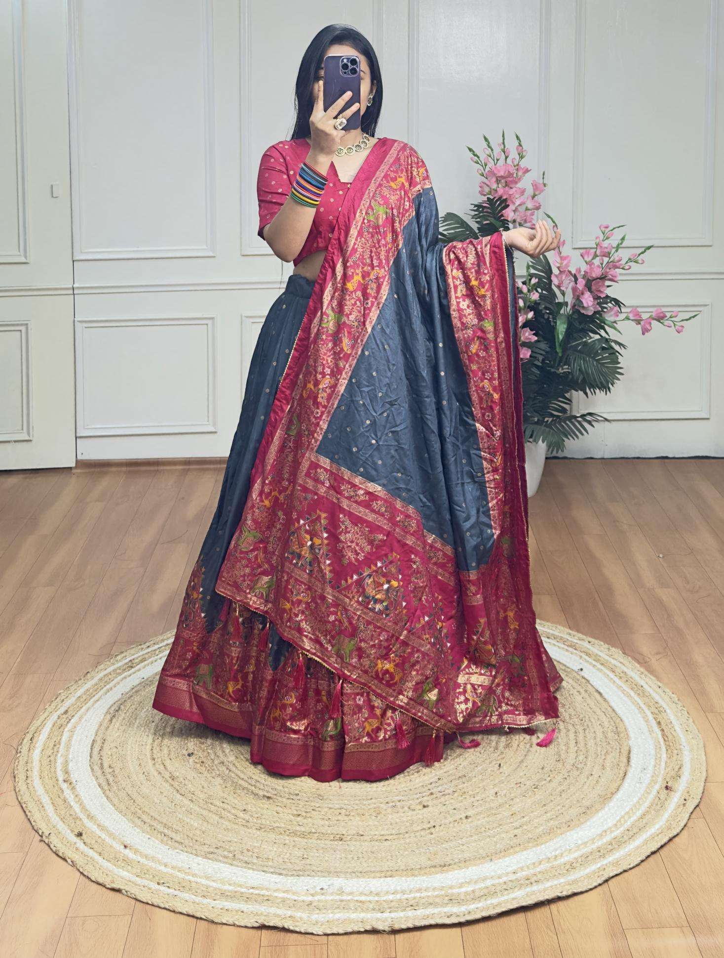 Piramid Green Dola Silk Lehenga choli in Kolkata