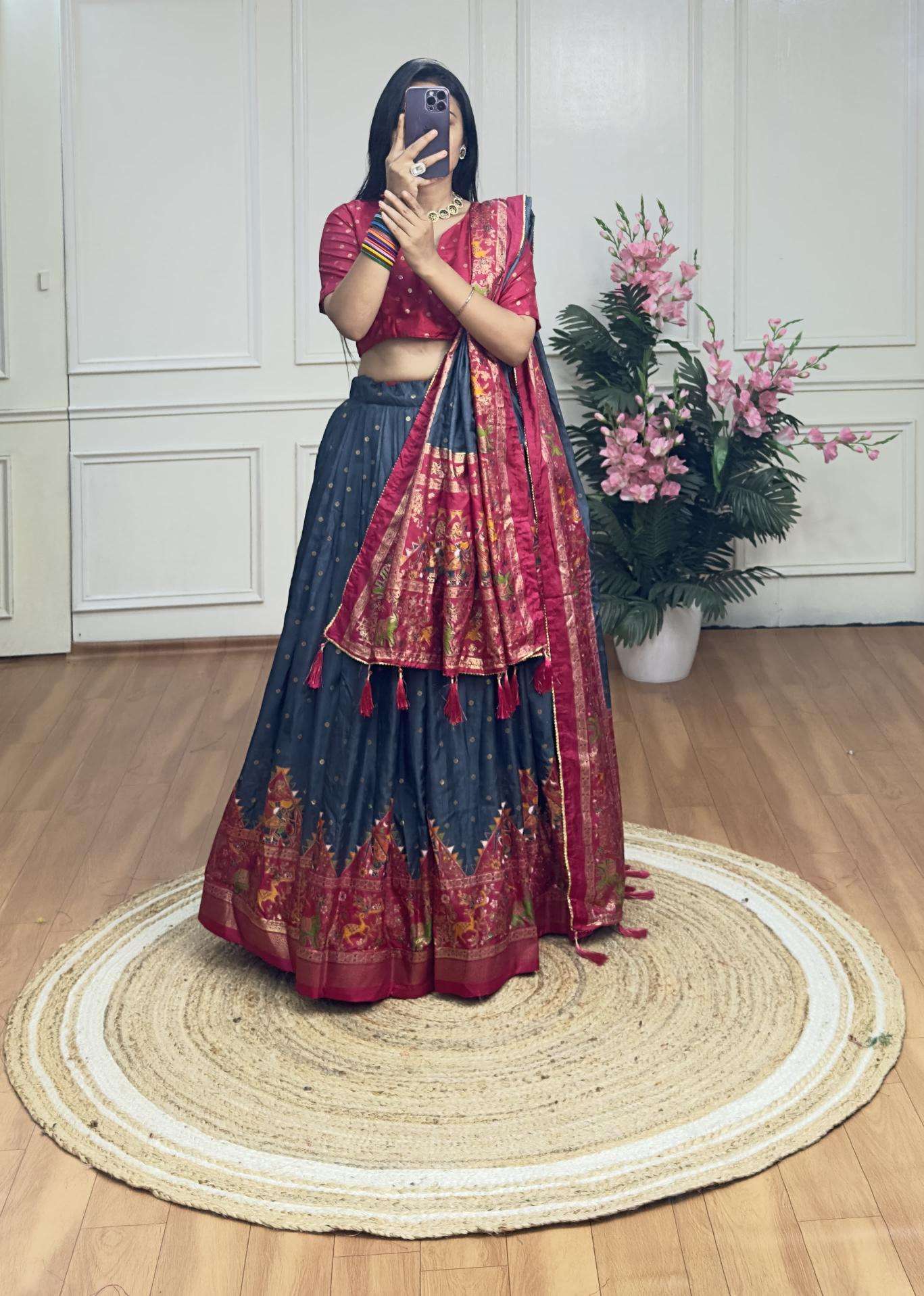 Piramid Green Dola Silk Lehenga choli in Kolkata