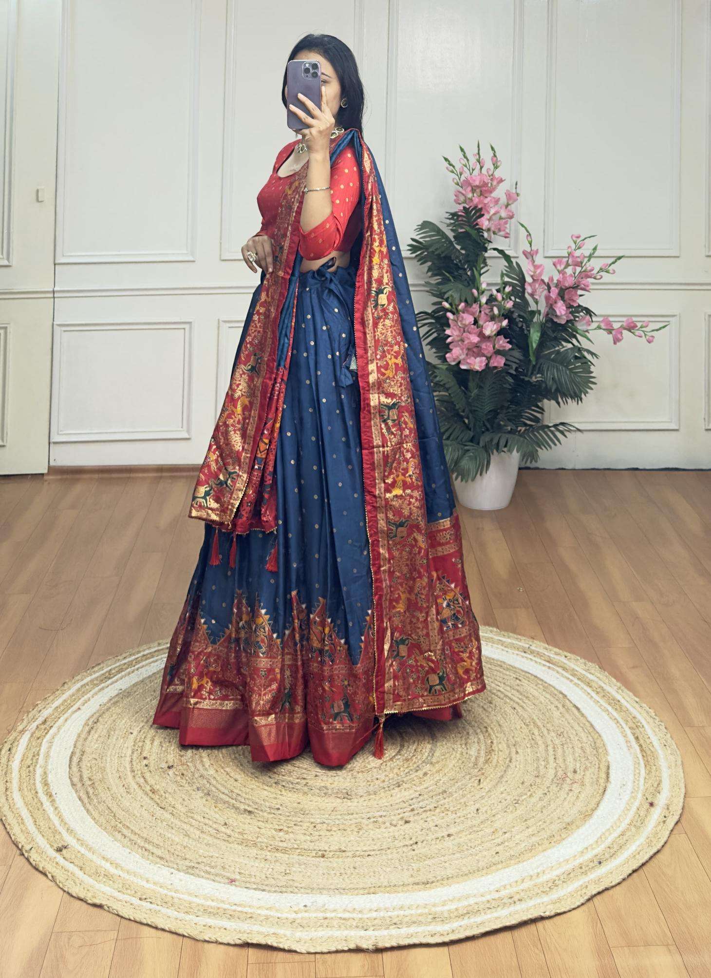 Piramid Green Dola Silk Lehenga choli in Kolkata