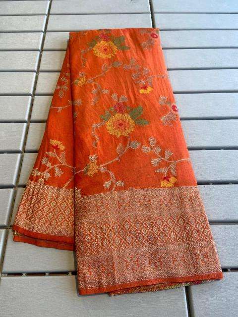 Pure crepe khadi silk finest Wholesale saree market in India