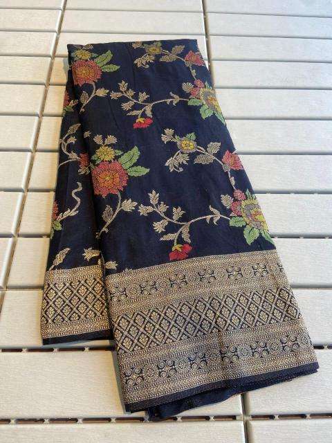 Pure crepe khadi silk finest Wholesale saree market in India