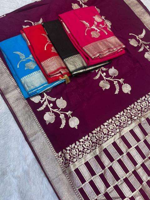Pure soft khadi crepe silk Designer sarees wholesale in Mumbai