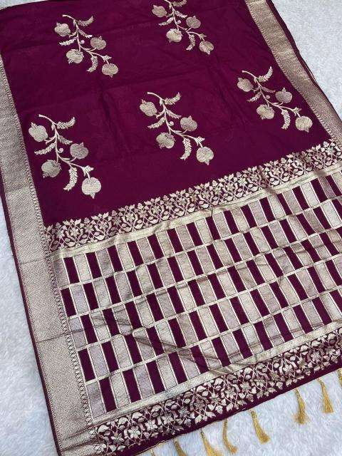 Pure soft khadi crepe silk Designer sarees wholesale in Mumbai
