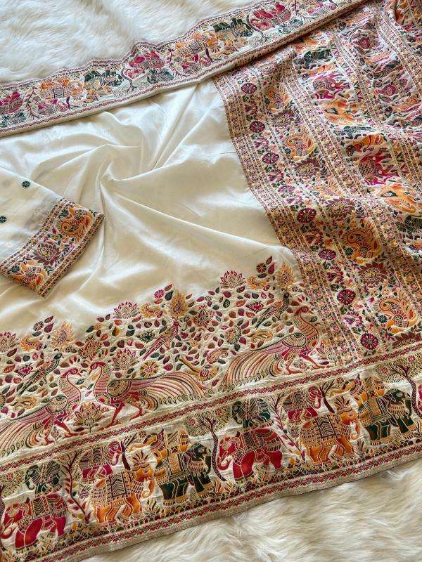 Pure soft rajwadi pashmina Saree supplier in Mumbai