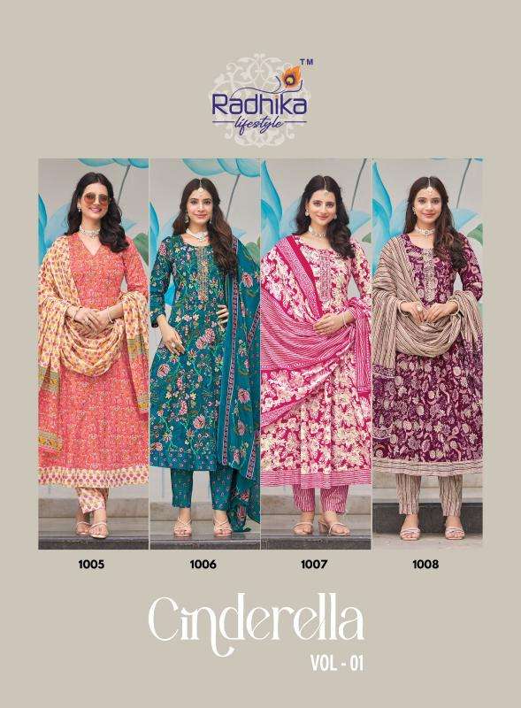 Radhika lifestyle cindrella vol 1 indian cotton kurtis