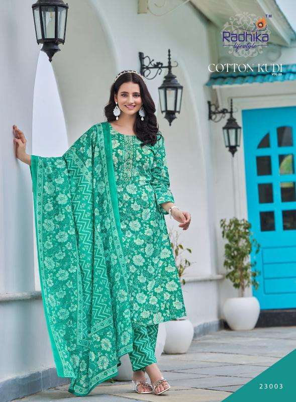 Radhika lifestyle cotton kudi vol 22 indian brand kurti