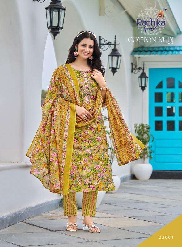 Radhika lifestyle cotton kudi vol 22 indian brand kurti