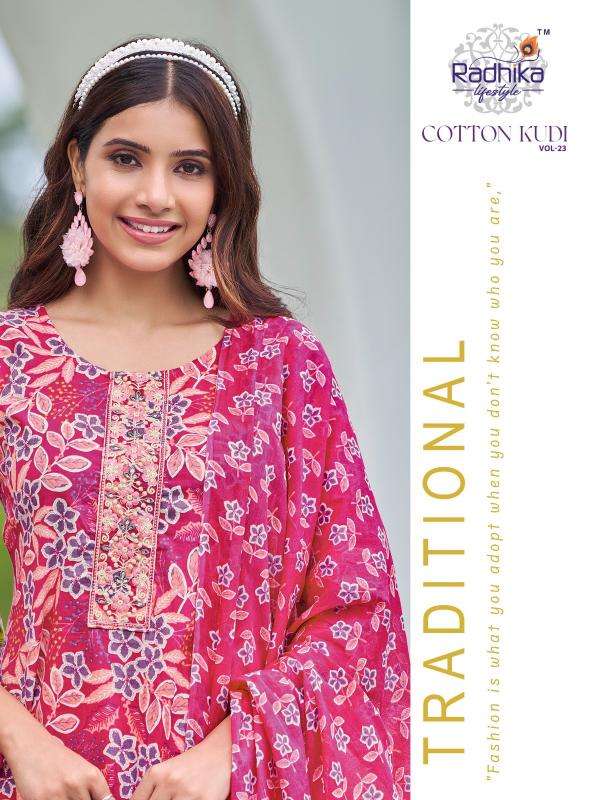 Radhika lifestyle cotton kudi vol 22 indian brand kurti