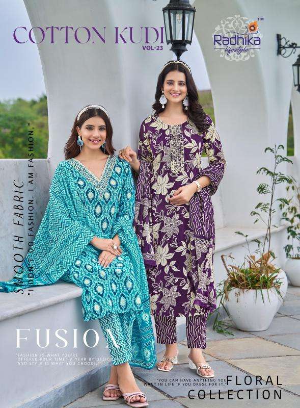 Radhika lifestyle cotton kudi vol 22 indian brand kurti