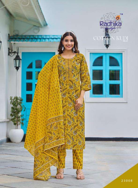 Radhika lifestyle cotton kudi vol 22 indian brand kurti