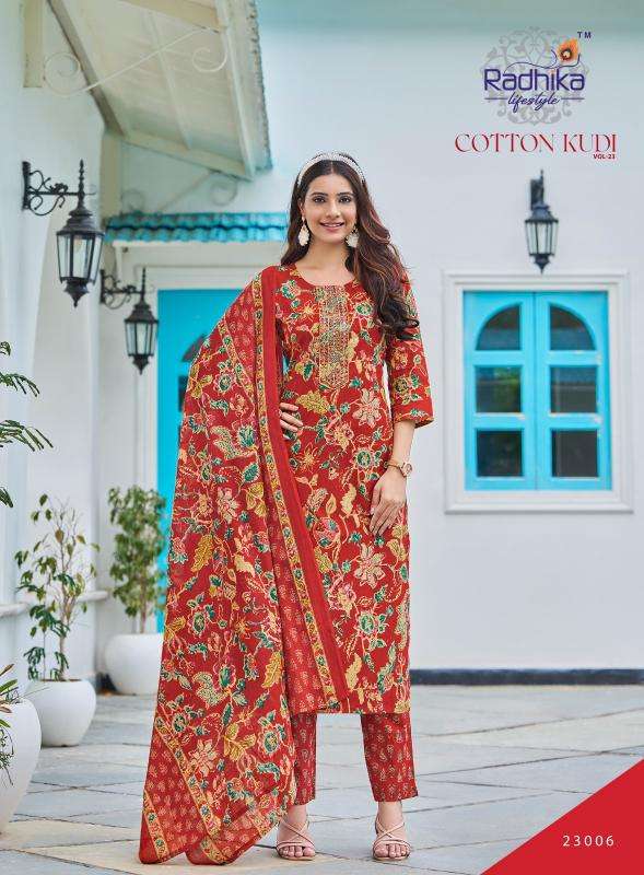 Radhika lifestyle cotton kudi vol 22 indian brand kurti