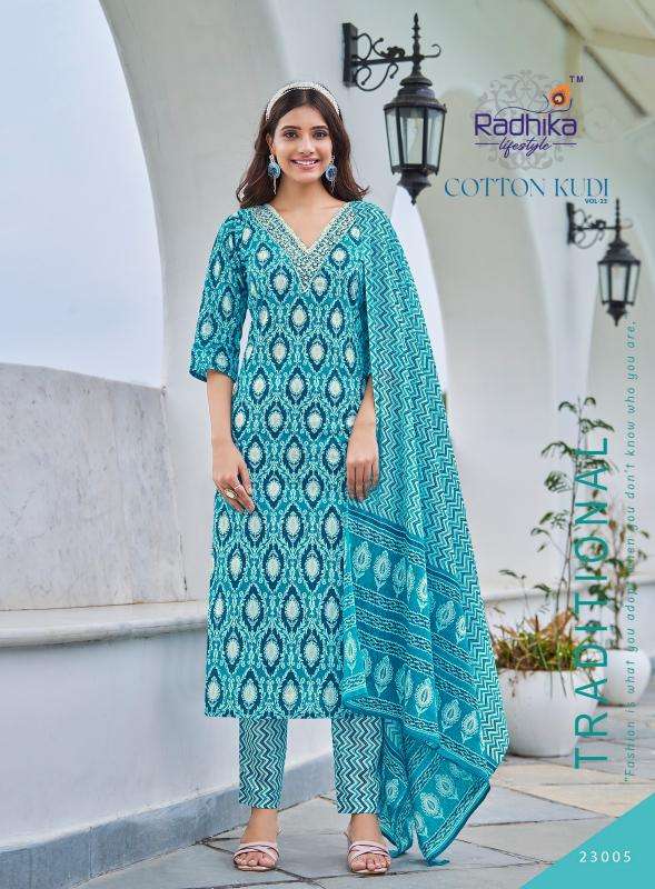 Radhika lifestyle cotton kudi vol 22 indian brand kurti