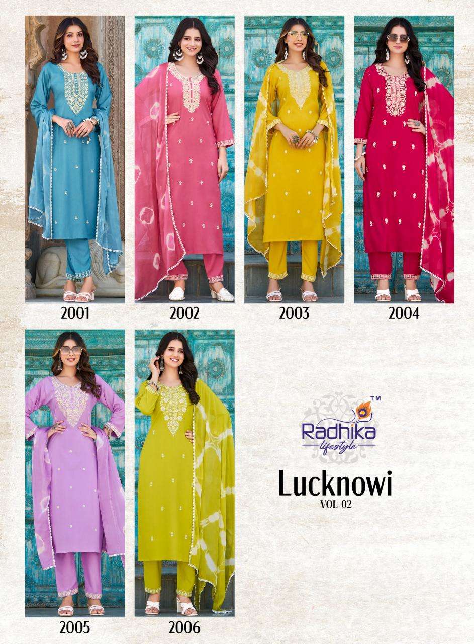 Radhika lifestyle lucknowi vol 2 Kurti distributors in Vadodara
