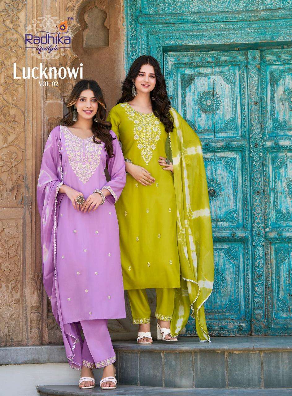 Radhika lifestyle lucknowi vol 2 Kurti distributors in Vadodara
