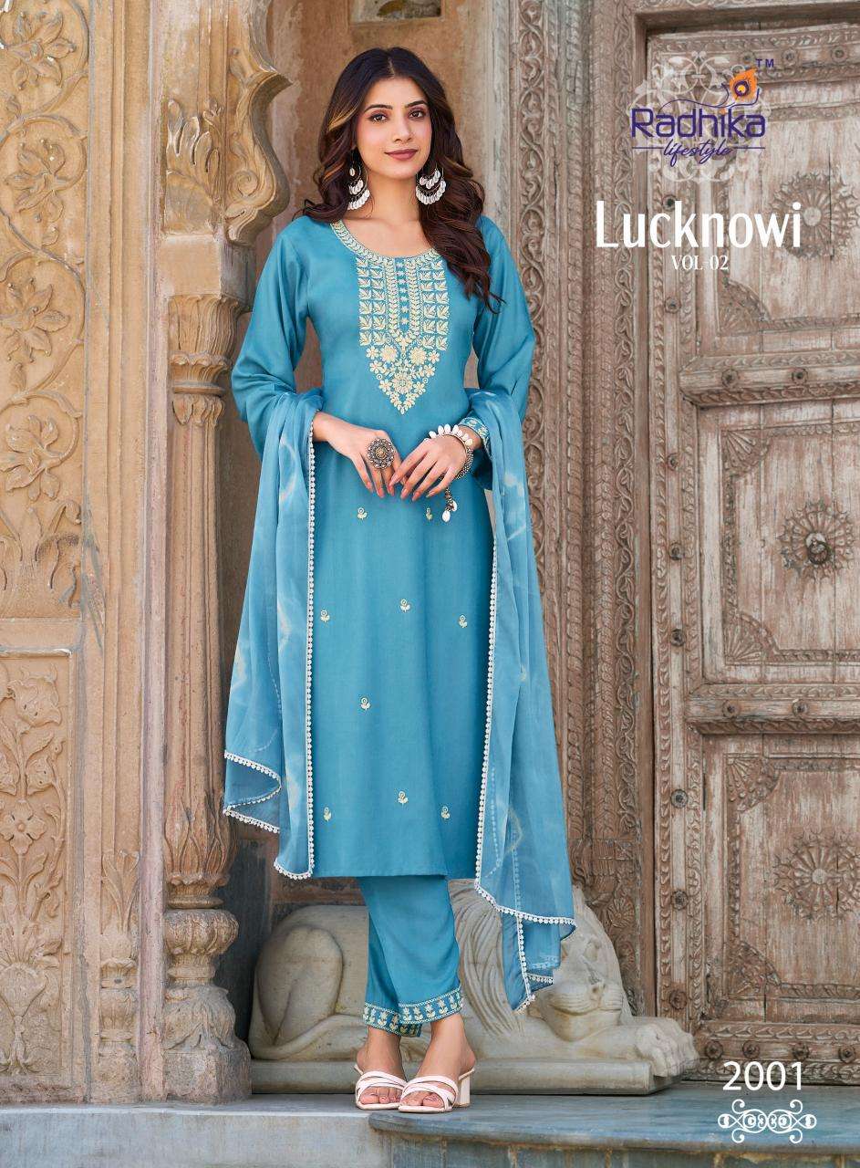 Radhika lifestyle lucknowi vol 2 Kurti distributors in Vadodara