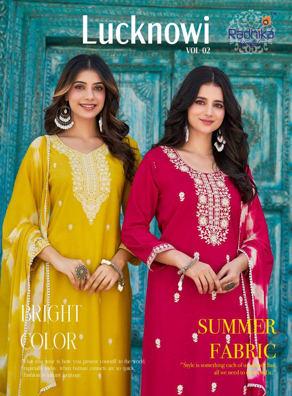 Radhika lifestyle lucknowi vol 2 Kurti distributors in Vadodara