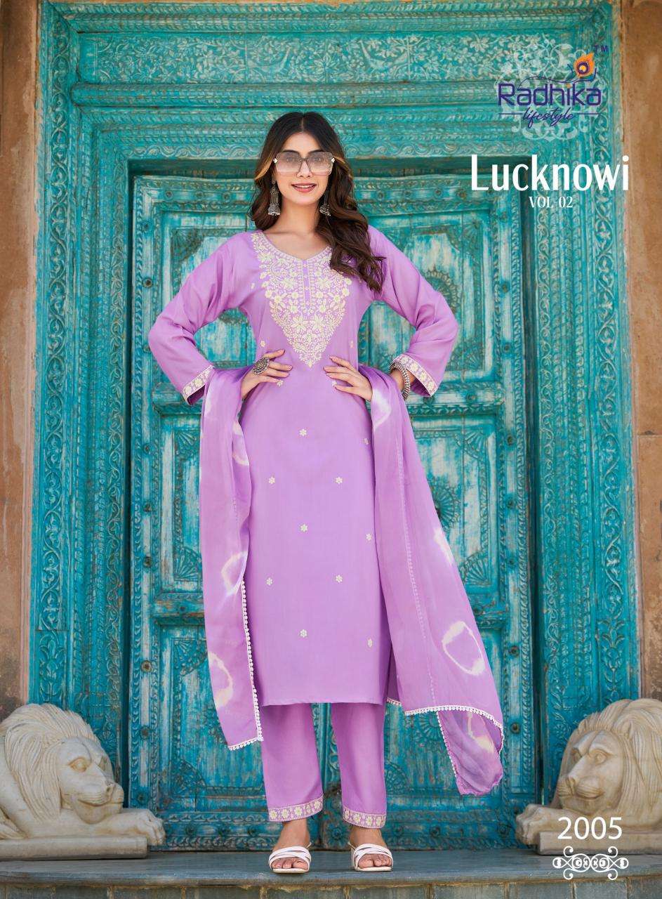 Radhika lifestyle lucknowi vol 2 Kurti distributors in Vadodara