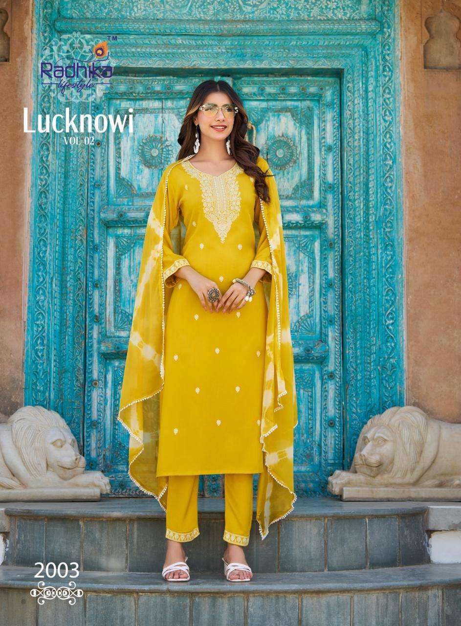 Radhika lifestyle lucknowi vol 2 Kurti distributors in Vadodara
