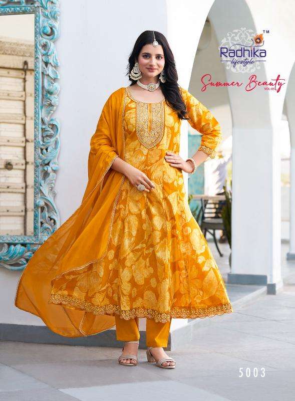 Radhika lifestyle summer beauty vol 5 Designer Kurti wholesaler in Ahmedabad